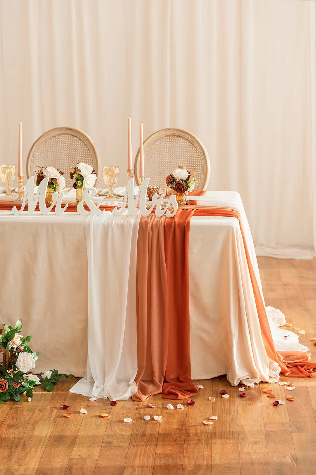 Weave Wedding Table Runner for Reception (Set of 8) - 7 Colors
