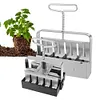 2Pcs Handheld Clod Maker Stainless Steel Soil Blocker Garden Yard Seeding Tool