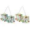 (Single-Sided)DIY HOME Diamond Mosaic Pendant Handicraft(with light bar)