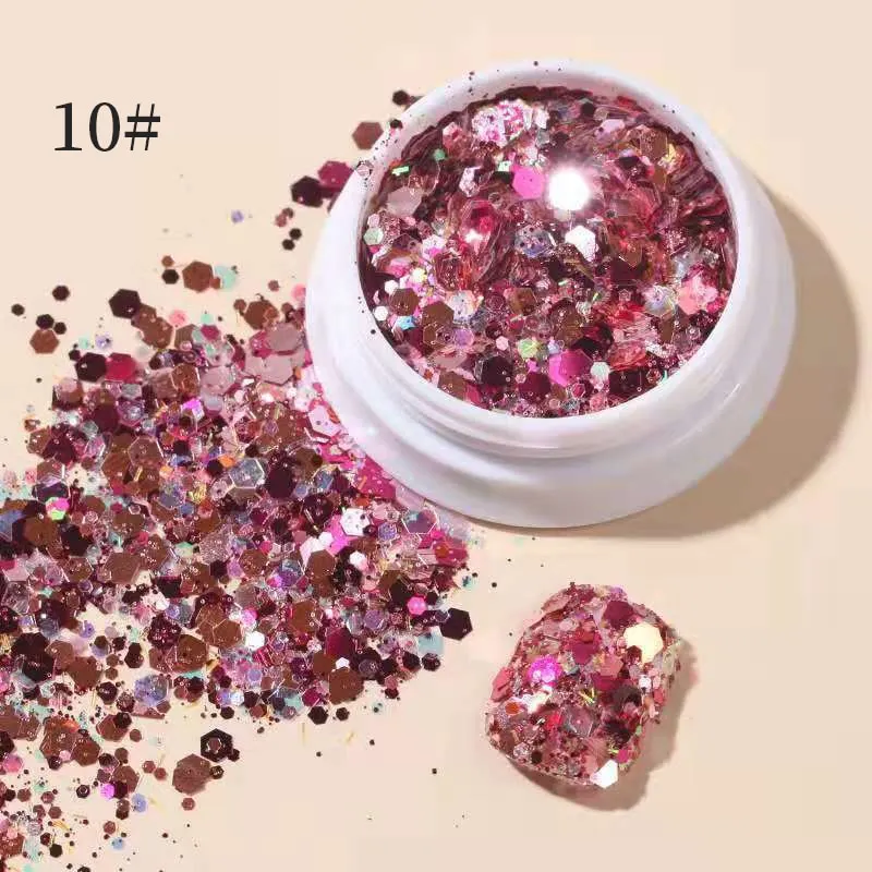 Iridescent 3D Ultrathin Sequins Nail Glitter Flakes Slices Purple White Sparkly DIY Tips Dazzling Paillette Nail Art Decorations