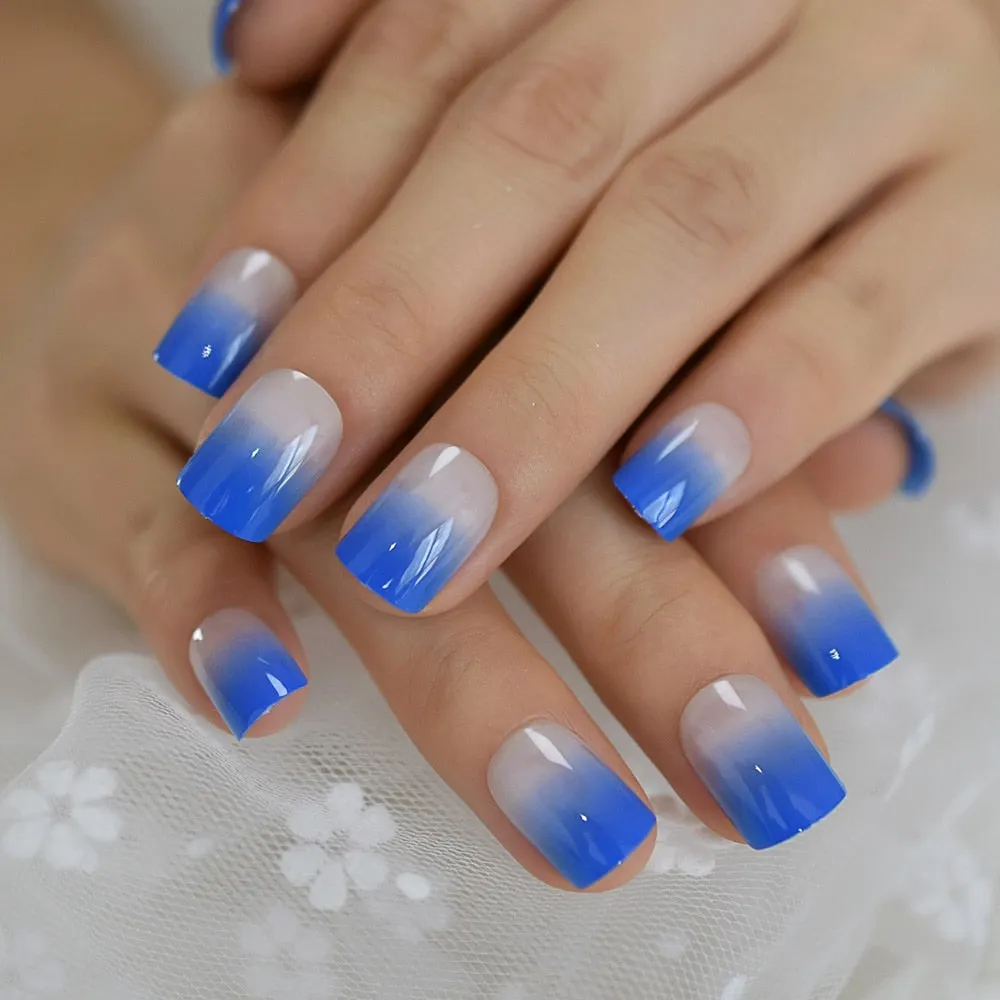 Nail Art Salon Oval Acrylic French Nail Kit Real Medium Length Grace Oval Fake Nails French 24 Tips-Nail Inspo