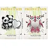 2pcs/set DIY Panda Owl Hanging Mirror Diamond Art Wall Door Decoration Kit