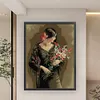 Smell Flower Beauty 2-14CT Stamped Cross Stitch 44*61cm/17.32*24.02in(Big Size)