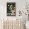 Cat Going To Toilet - 11CT Stamped Cross Stitch - 35*50cm