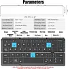 Mini Foldable Bluetooth Keyboard with Magnetic Holder, Aluminum Alloy Mini Silent Folding Keyboard Portable Lightweight Portable Bluetooth Keyboard Android Rechargeable Keyboard for Tablets, iPads, Mobile Phones