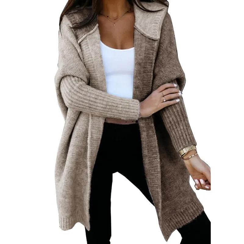 Athvotar Athvotar Hooded Knitted Cardigan Women's Long Sweater Women's Coat In The Autumn And Winter Of 2025