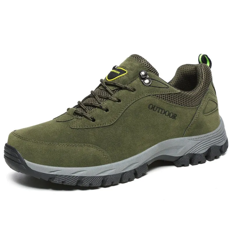 Men Boots Winter Shoes Men Hiking Boots High Quality Flock Men's Ankle Boots Rubber Outdoor Sneakers Non-slip Work Shoes