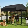 [US Local Warehouse] Outdoor Secure Wire Crate Kennel Anti-Rust Metal Dog Cage for Medium Small Dogs
