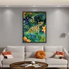 >SALE<Full Embroidery Cotton Thread 11CT Printed Leopard Cross Stitch Artwork 50x65cm
