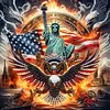 (US Local)4Pack Independence Day-Special Shaped Diamond Painting Kit(30x30cm)