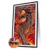 Diamond Painting-DIY Full Round Drill Flame Dragon(70*40cm)