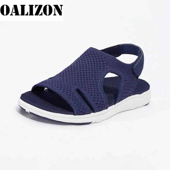 Summer New 2021 Women's Sandals Casual Shoes Women Female Ladies Soild Color Platform Sandalias Slip-On Casual Shoes Femme Woman