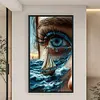 Silhouette Ocean Girl-11CT Stamped Cross Stitch 40*70cm/15.75*27.56in(Big Size)