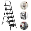 [US Local Warehouse] 5 Step Ladder w/ Wide Anti-Slip Pedal Support 330lbs Folding Step Stool for Home