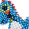 Bead Embroidery - Dinosaur Beaded Counted Cross Stitch Keyring