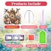 (US Local)Acrylic Special Shape Flower Bird Diamond Painting Clock Ornaments Kit