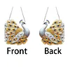 Diamond Painting Acrylic Double-side White Peacock Pendant Hanging Gem