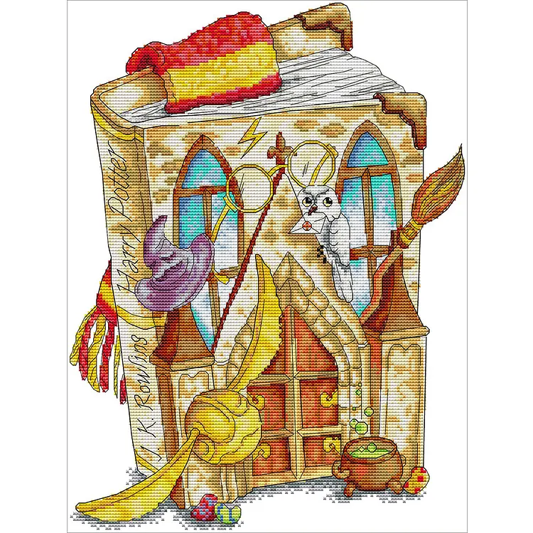 Joy Sunday-Magic Book (32*40CM) 14CT Stamped Cross Stitch gbfke