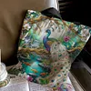 Peacock-11CT DIY Stamped Cross Stitch Shopping Bag 40*40cm/15.75*15.75in