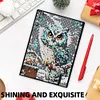 (US Local)5D DIY Owl Diamond Art Painting Notebook Kit Crystal Notepad Sketchbook Gifts