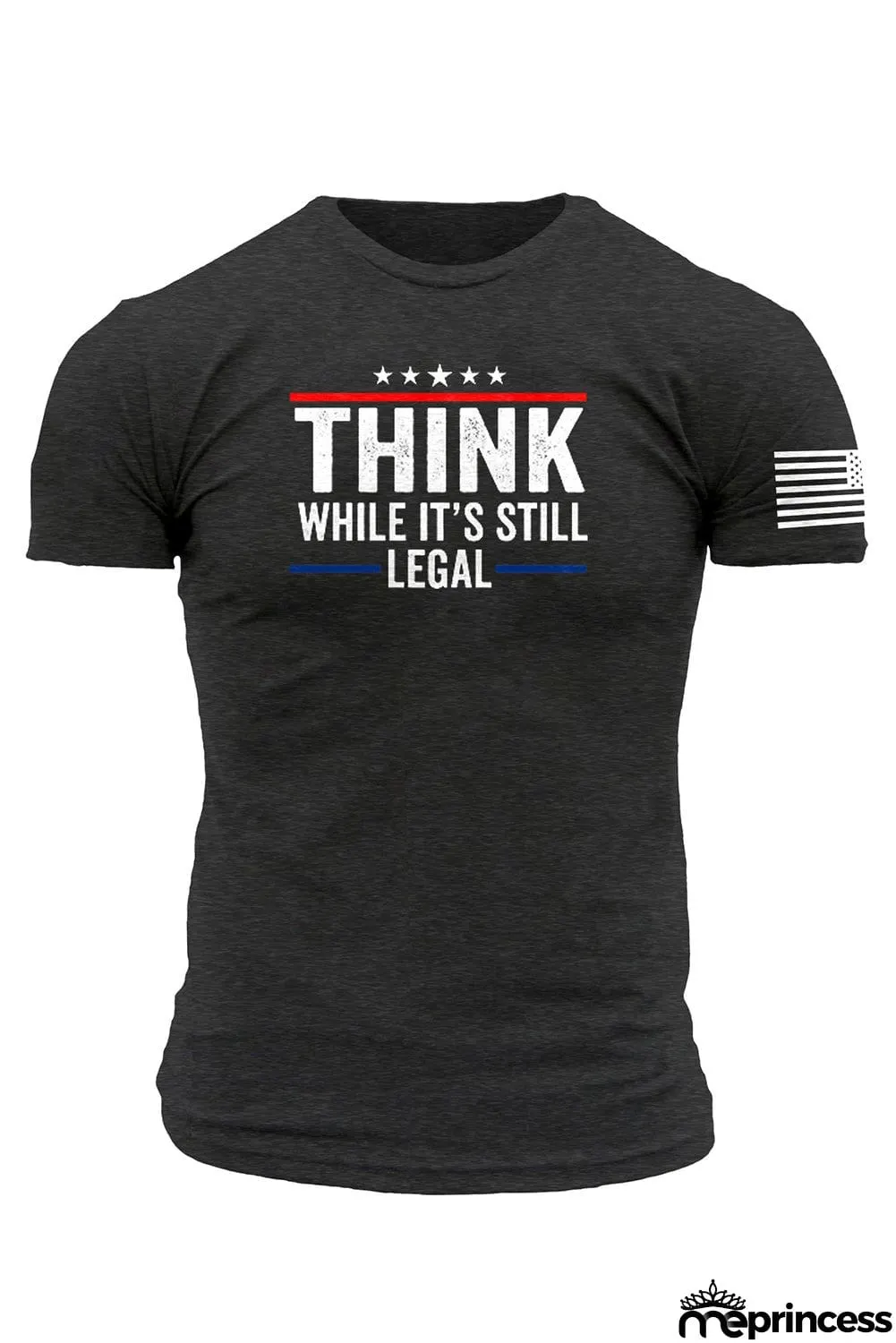 USA Flag Print Men's Tee