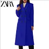 💎Długi wełniany płaszcz damski ZARA&reg; Plus Size.
