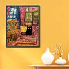 Black Cat On Sofa-11CT Stamped Cross Stitch 40*50cm/15.75*19.69in