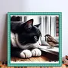 Cat And Sparrow-11CT Stamped Cross Stitch 40*40cm/15.75*15.75in