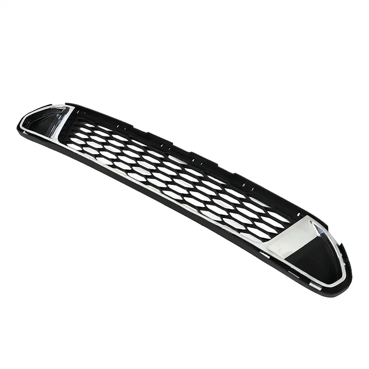 SEBLAFF Lower Grille and Chrome Molding Trim Assembly Black Grill Replacement for 2010 2011 2012 Fusion