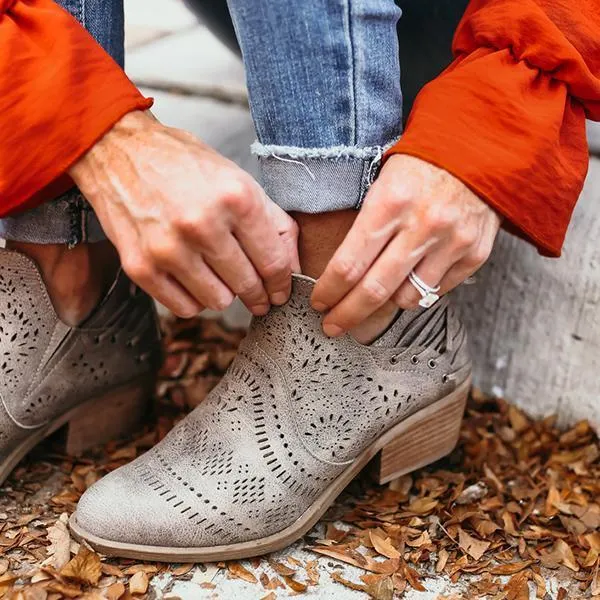 Women Vintge Ankle Boots