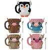 Cute Penguin Cow Leak Proo Ice Cream Pint Containers for Gathering Party Picnic