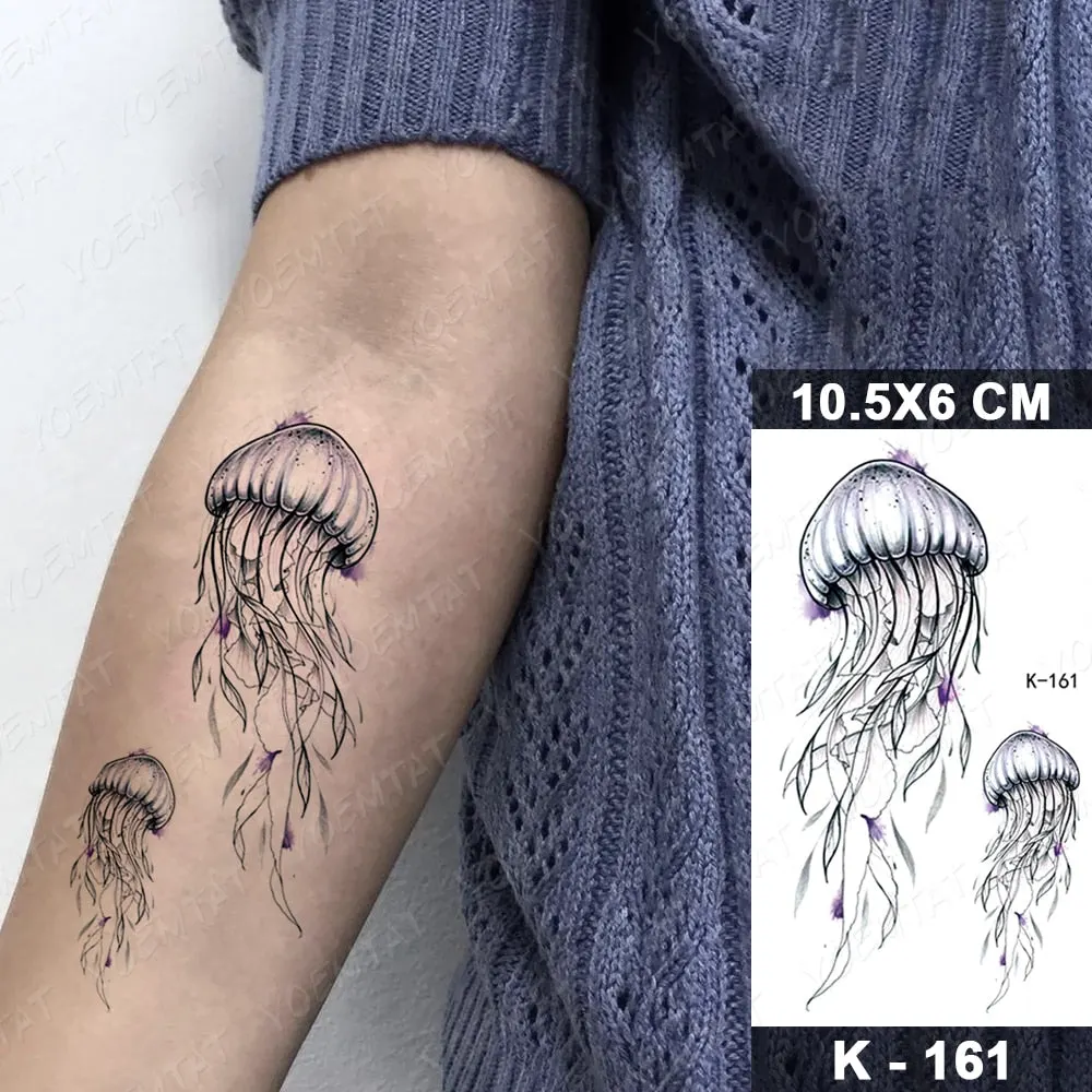 Waterproof Temporary Tattoo Sticker Black Point Line Sunflower Geometric Rose Flash Tatoo Fake Tatto For Body Art Women Men
