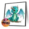 >SALE<5D DIY Full Round Drill Diamond Painting Young Dragon Kit Home Decor 30x30cm