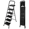 [US Local Warehouse] 5 Step Ladder w/ Wide Anti-Slip Pedal Support 330lbs Folding Step Stool for Home