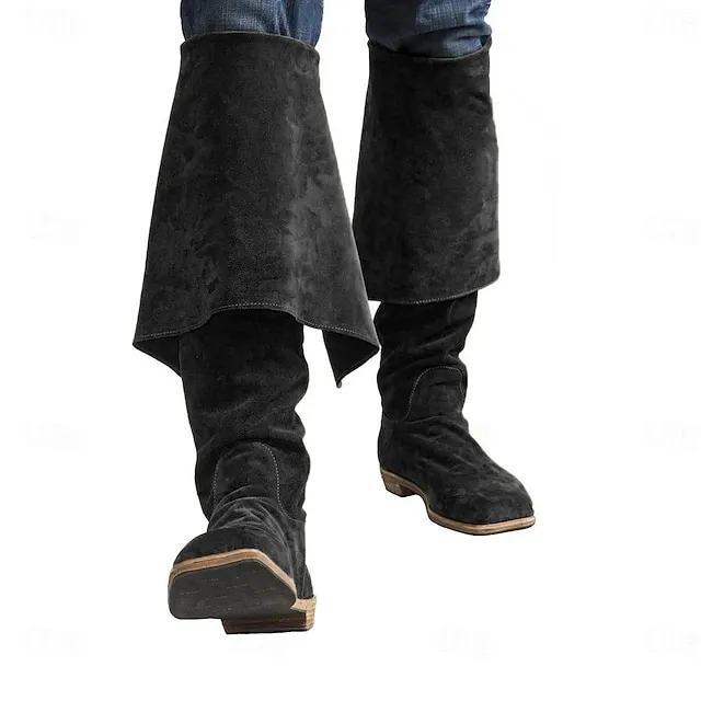 Retro Vintage Medieval Renaissance Shoes Flat Jazz Boots Pirate Knight Ritter Viking Crusader Fancy Dress Men's Women's Unisex Pirate Masquerade Event / Party Masquerade Adults' Shoes All Seasons