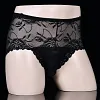 Lace mesh men's sexy ultra-thin transparent pouch jj set shorts with balls