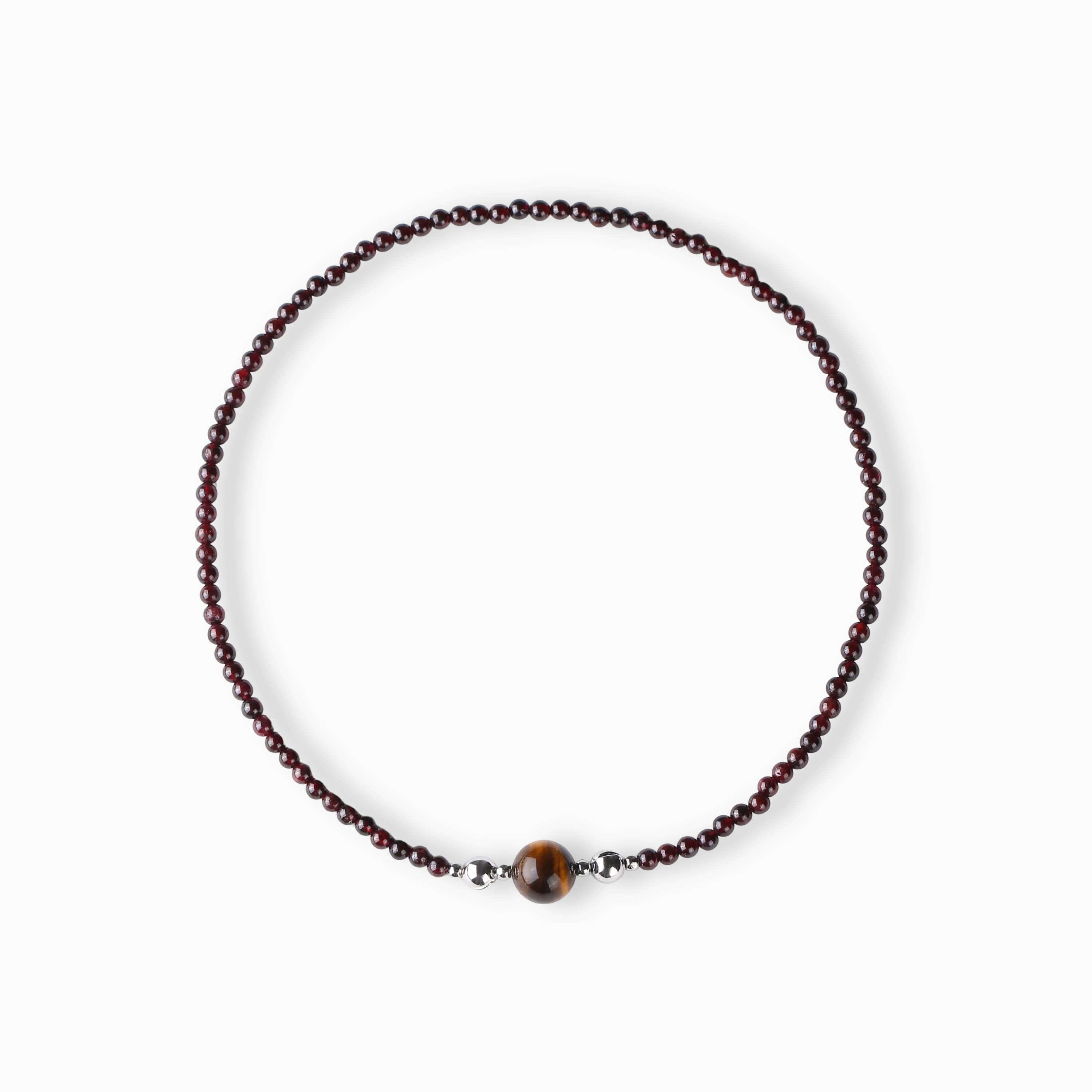 Garnet Tiger's Eye Magnetic Necklace Set with modular magnetic styling, product view