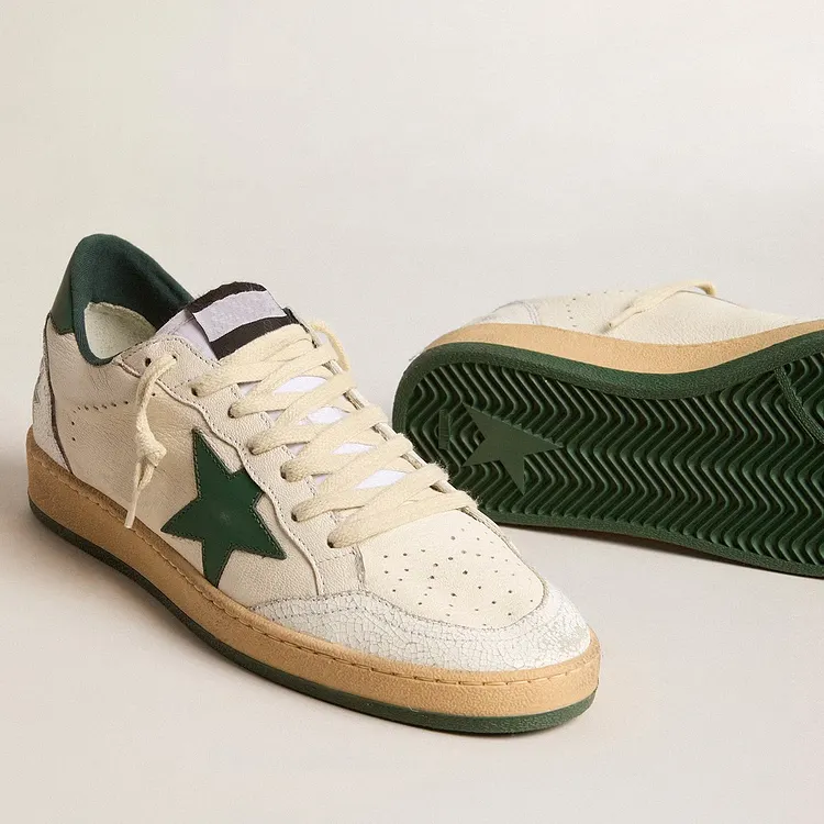 Gentleman's Senakers Low Top Round Toe Sport Prom Shoes Stars Print Causal Shoes Genuine Leather VOCOSI VOCOSI