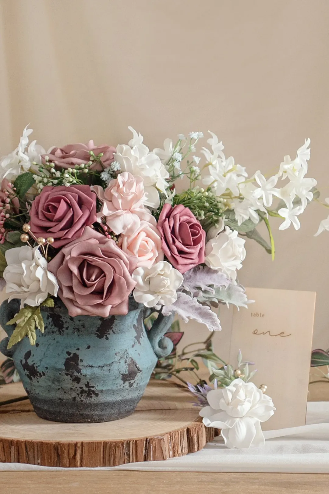 3.5" Foam Avalanche Rose with Stem - 16 Colors