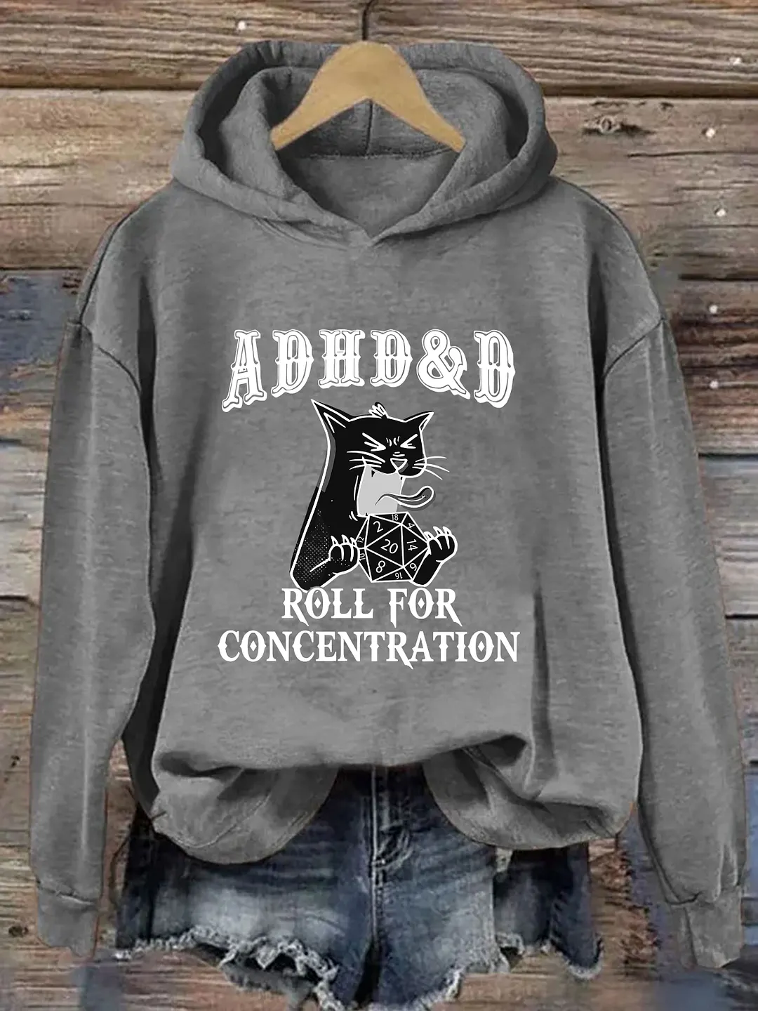 ADHD DnD Cat Hoodie