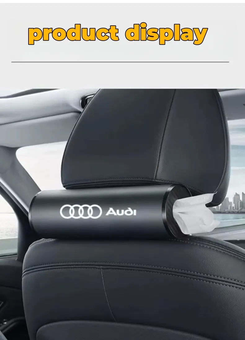 High-grade paper box in the car can be hung with metal cylinder