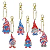 6Pcs DIY Diamond Painting Flag Goblin Keychain