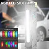 RGB LED Flashlight Rechargeable Flashlight 680 Lumens Work Light with Side Light