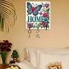 (US Local)Butterfly DIY Diamond Painting Art Hooks No Hole Punching Wall Decor Kit