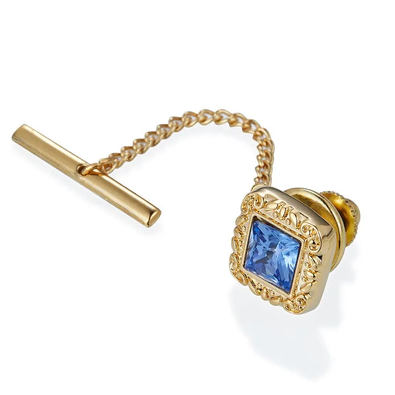 New Tie Pin Men's Shirt Tie Button Business Wedding Banquet Daily Gold/ Exquisite Crystal Tie Accessories Lock Buckle