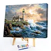 Seaside Lighthouse - Paint by Numbers Acrylic Painting - 50*40cm