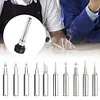 11 Pcs Soldering Iron Tips 900M Lead-Free Solder Iron Tip with Welding Sleeve