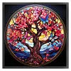 (Stamped/Counted) Glass Painting-Tree Of Life-18CT Cross Stitch 30*30cm/11.81*11.81in