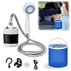 Portable Camping Shower Set with Hose Bucket Handheld Water Pump for Camping Car
