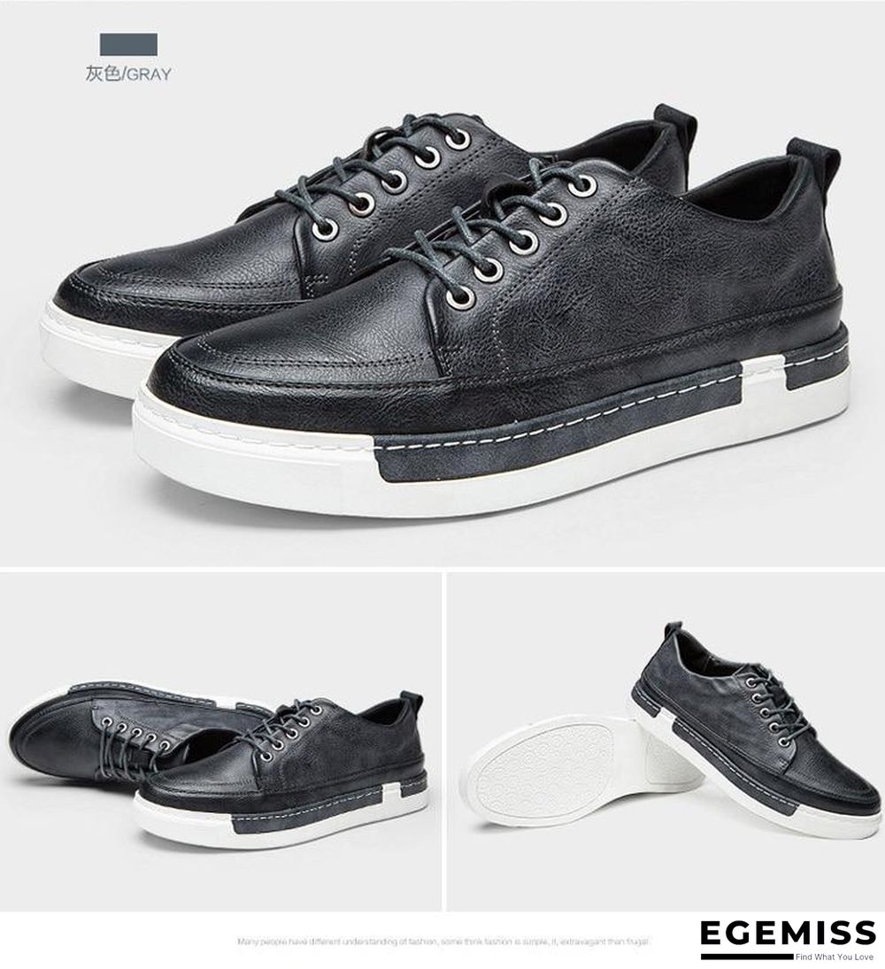 Casual Shoes Men Fashion Vintage Shoes Brown Brand Male Shoes Genuine Leather Men's Leisure Shoes | EGEMISS